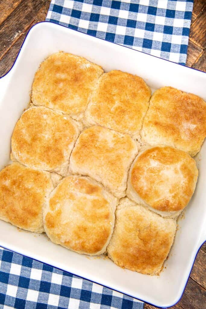 pan of 7up biscuits on a tabl