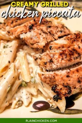 plate of chicken and pasta