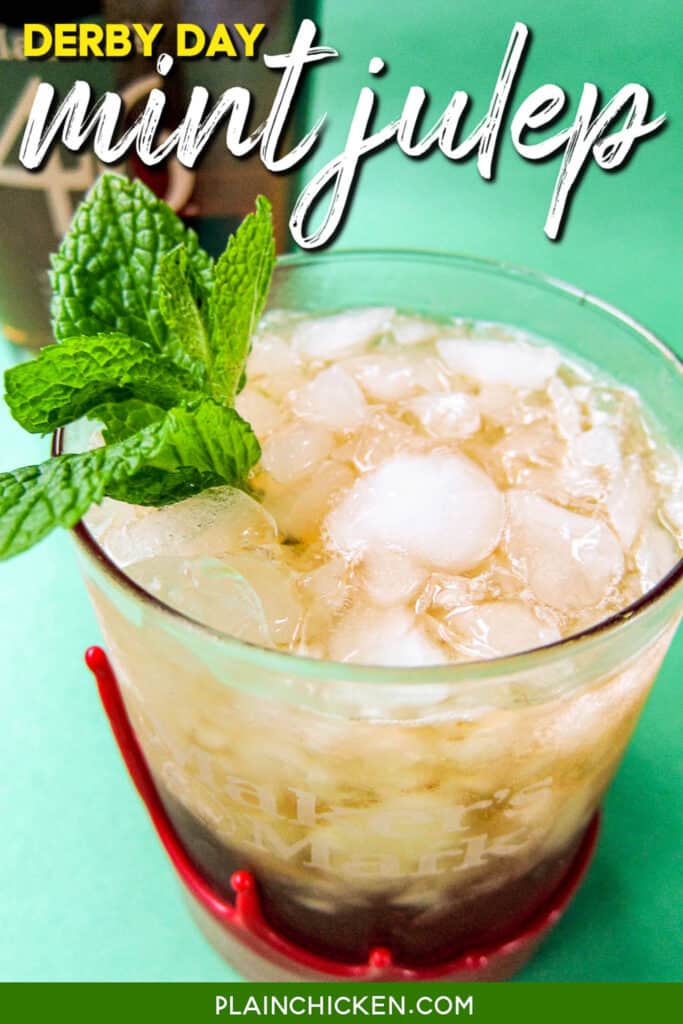 mint julep cocktail in a glass