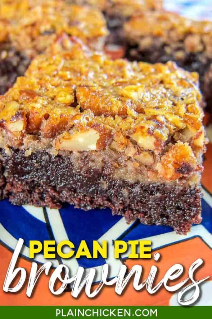 pecan pie topped brownies