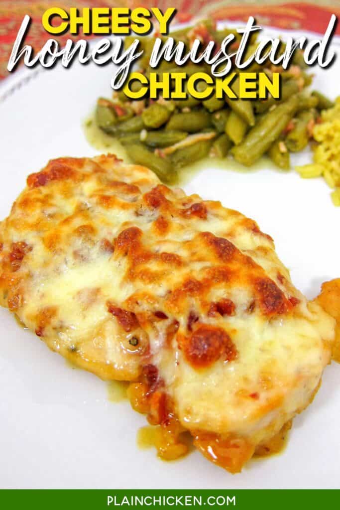 chicken covered with cheese and bacon on a plate