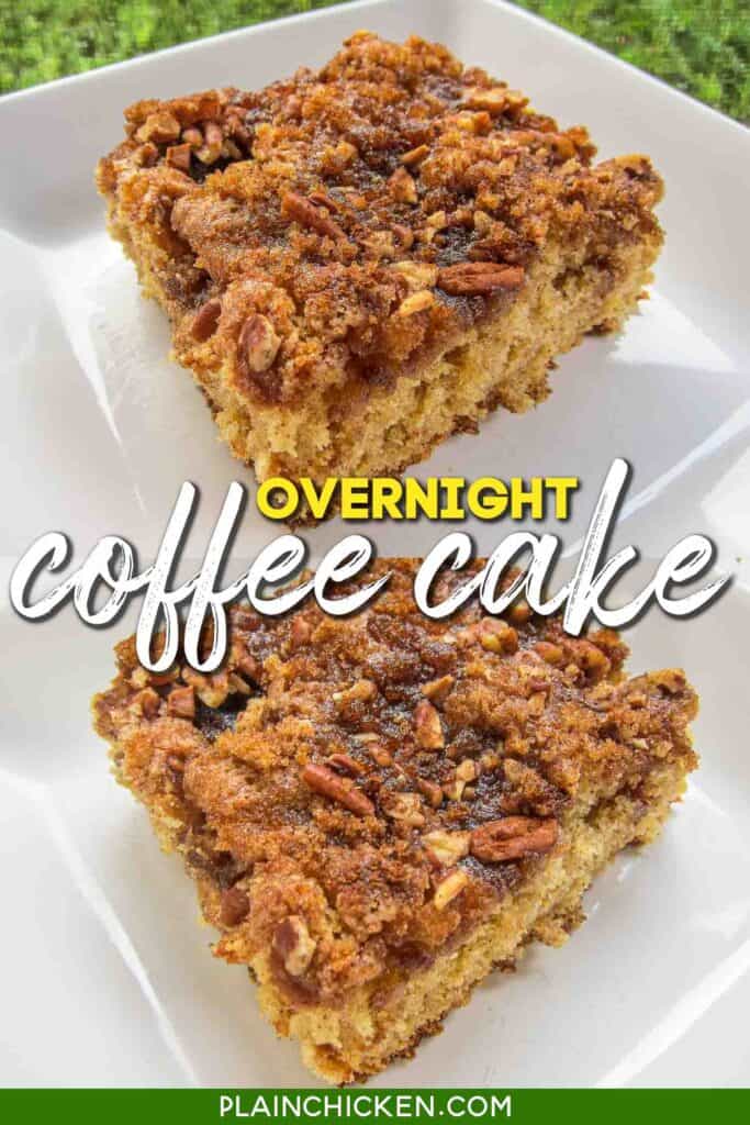 slice of coffee cake on a plate