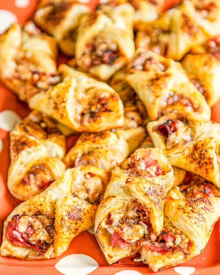 Ham and Cheese Pastry Puffs