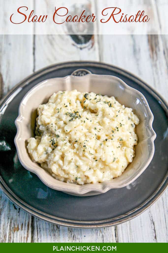bowl of slow cooker risotto
