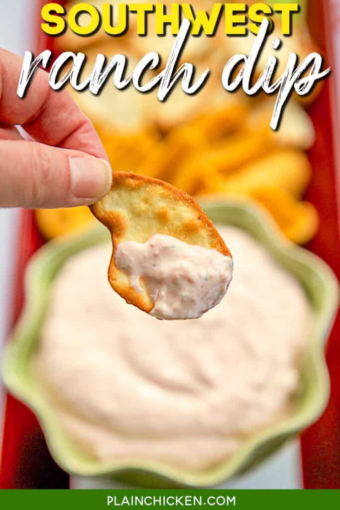 ranch dip on a chip