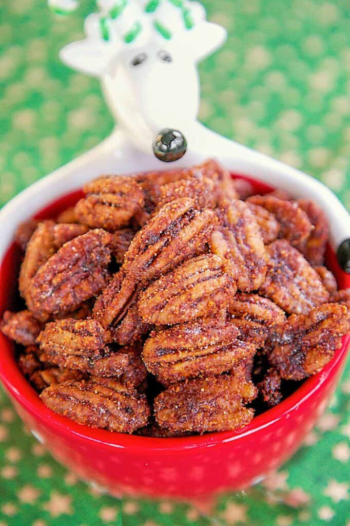 bowl of spiced pecans