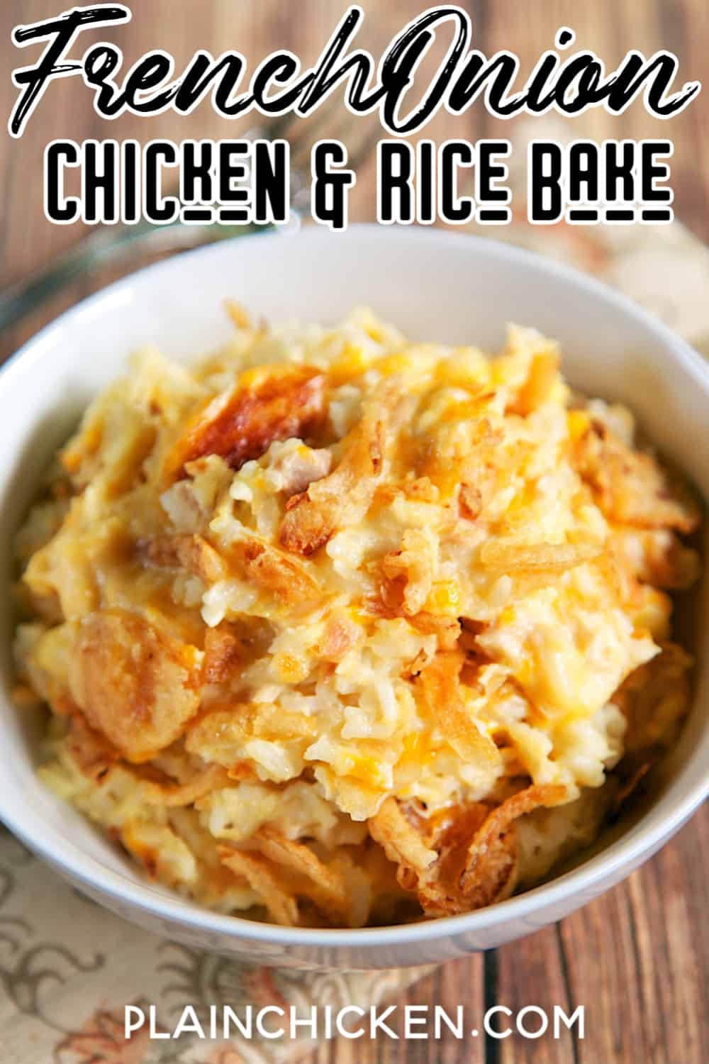 French Onion Chicken and Rice Bake - Plain Chicken