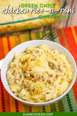 bowl of chicken & rice casserole