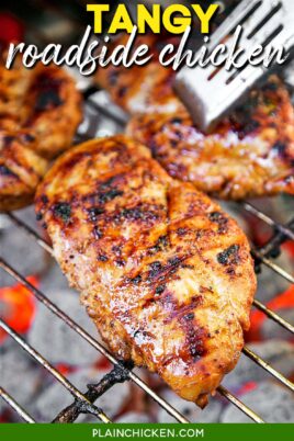 chicken cooking on the grill
