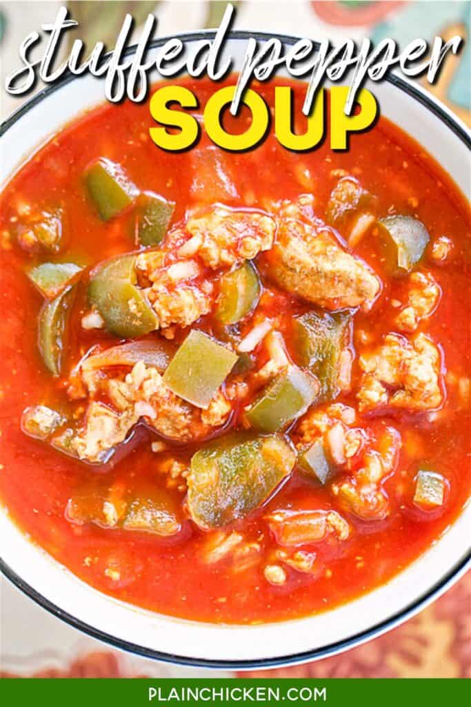bowl of pepper soup with text overlay