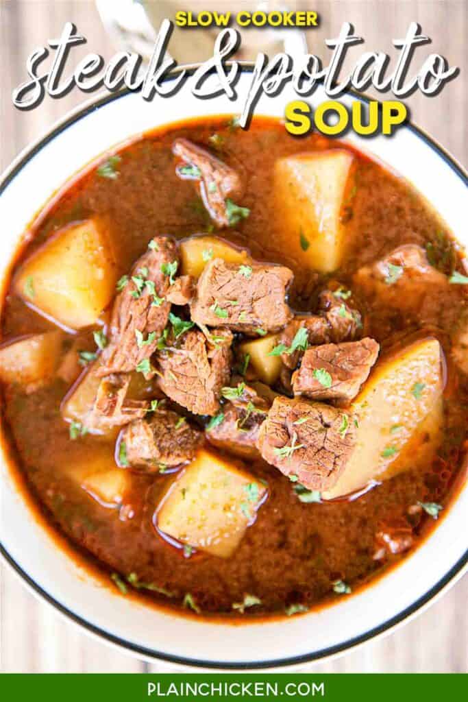 bowl of steak & potato soup