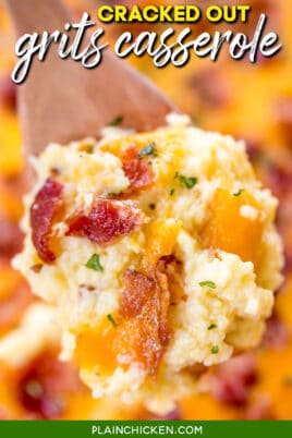 spoonful of bacon and cheese grits