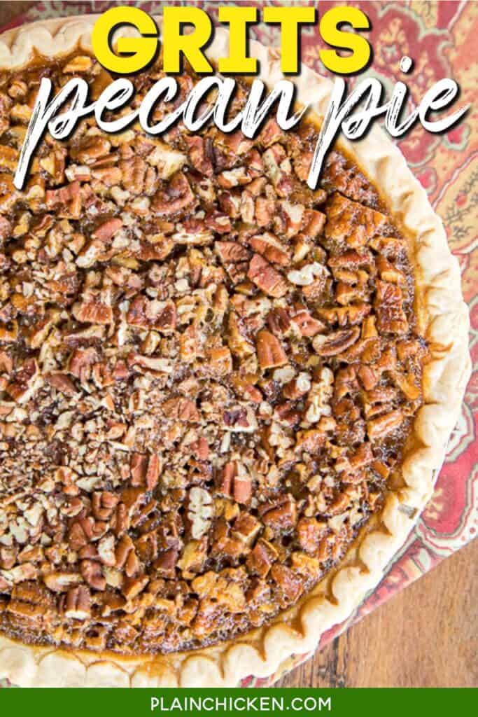 whole pie with text overlay