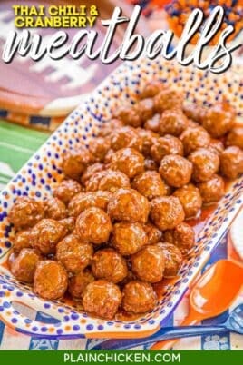 platter of thai meatballs