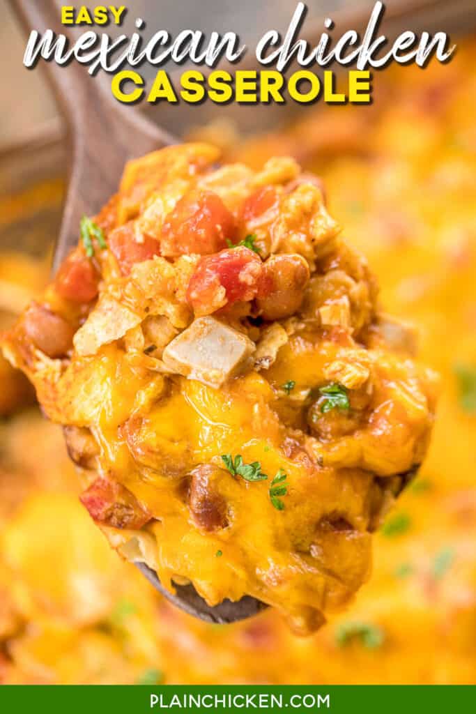 spoonful of mexican chicken tortilla chip casserole