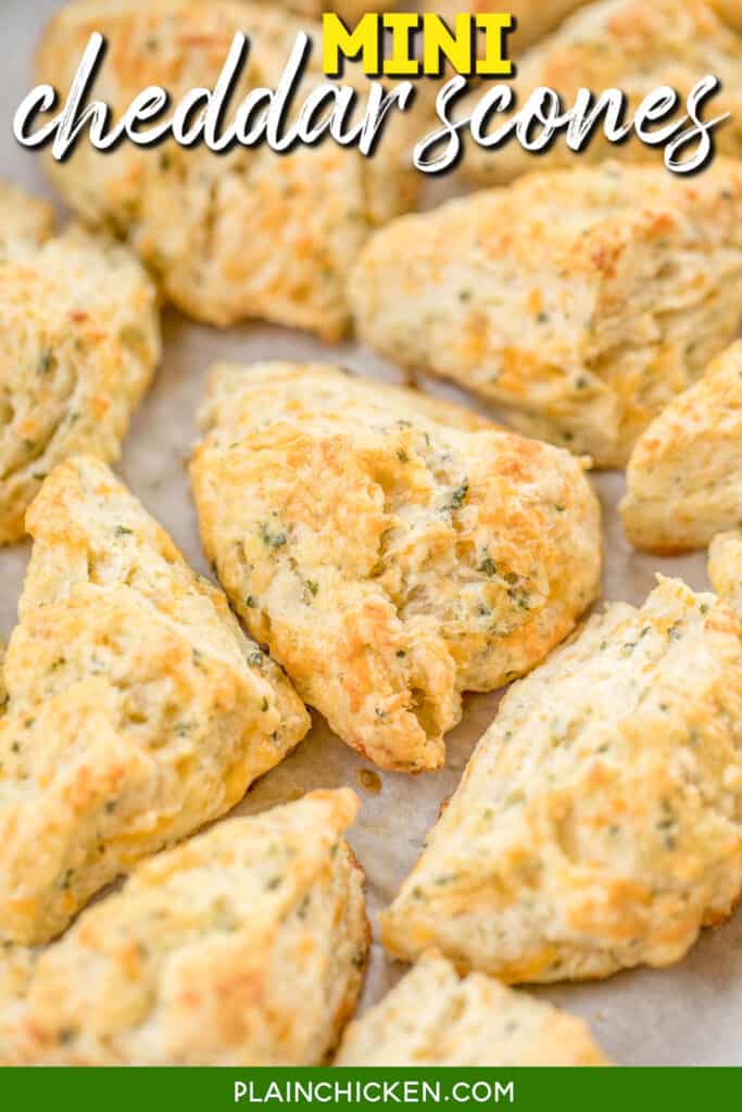 cheddar biscuits on a baking sheet