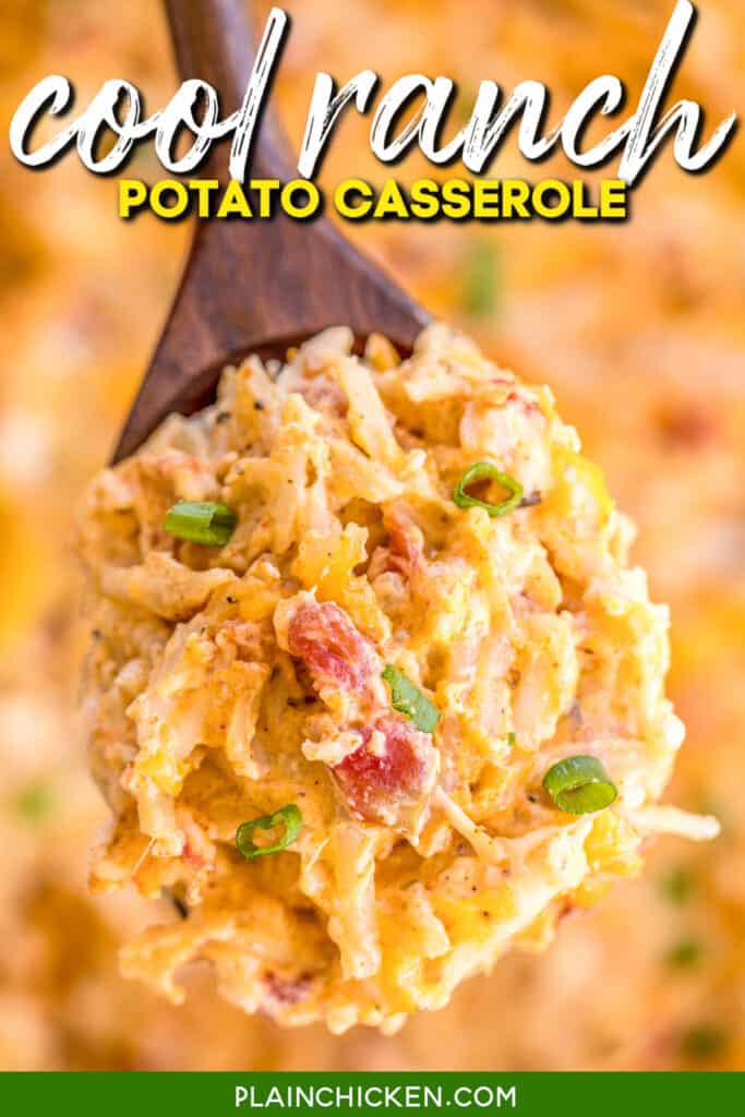 spoonful of potato casserole