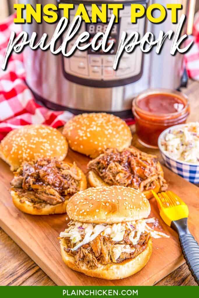 pulled pork sandwiches on a platter
