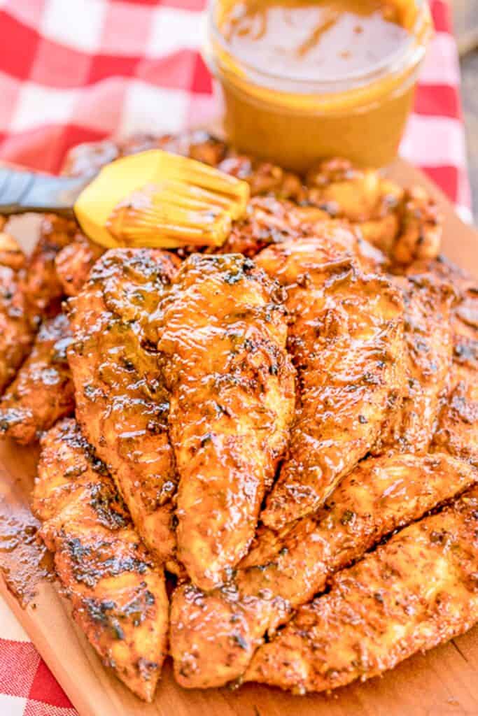 platter of grilled chicken