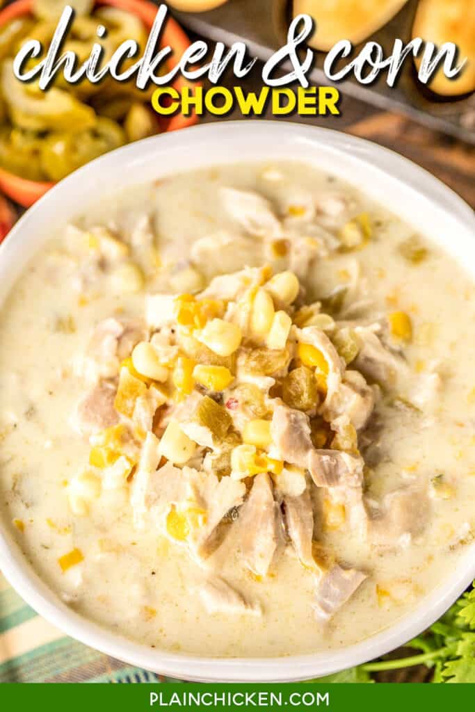 bowl of chicken and corn soup