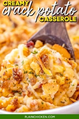 cooping potato casserole from baking dish