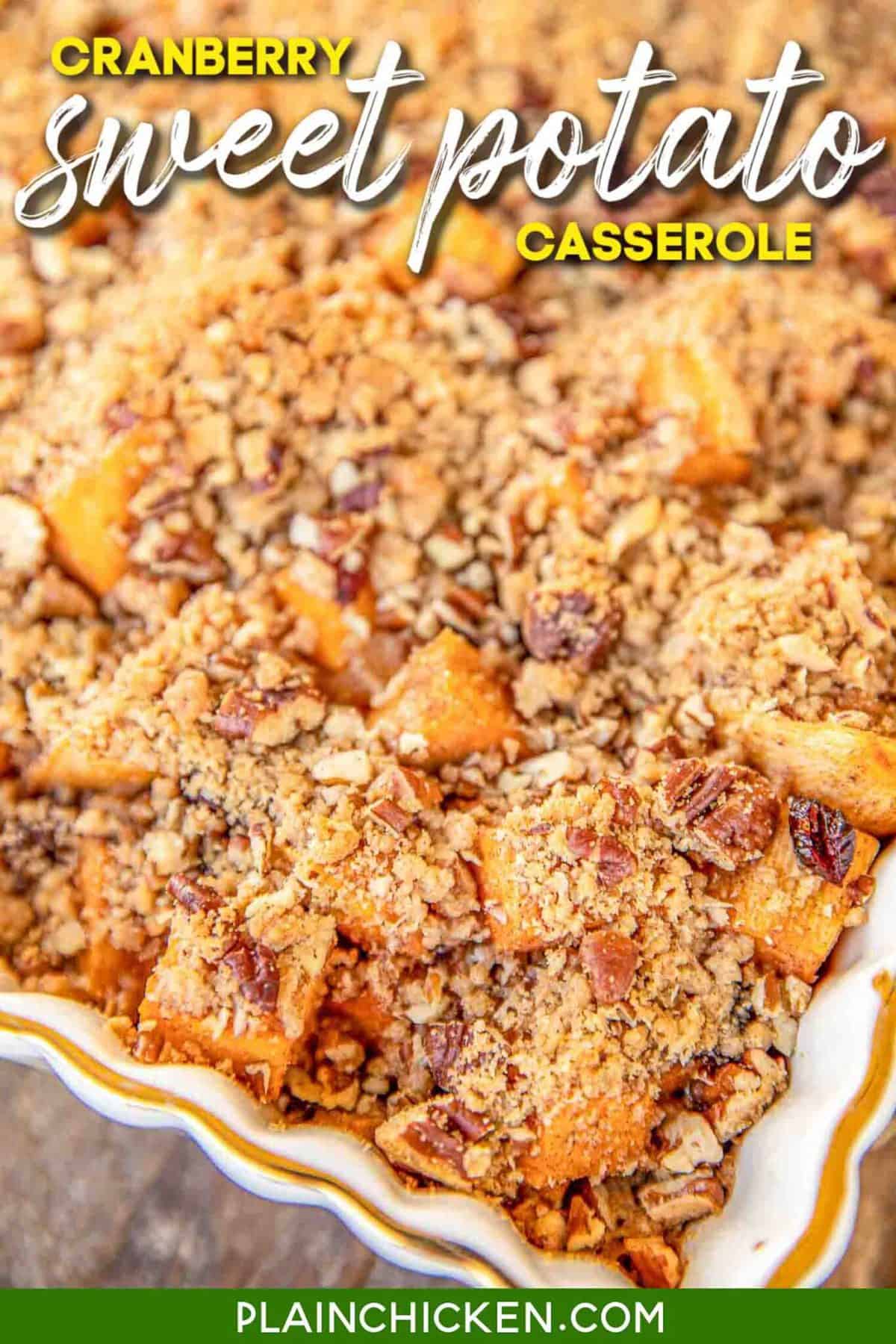 Cranberry Pecan Sweet Potato Casserole - Plain Chicken