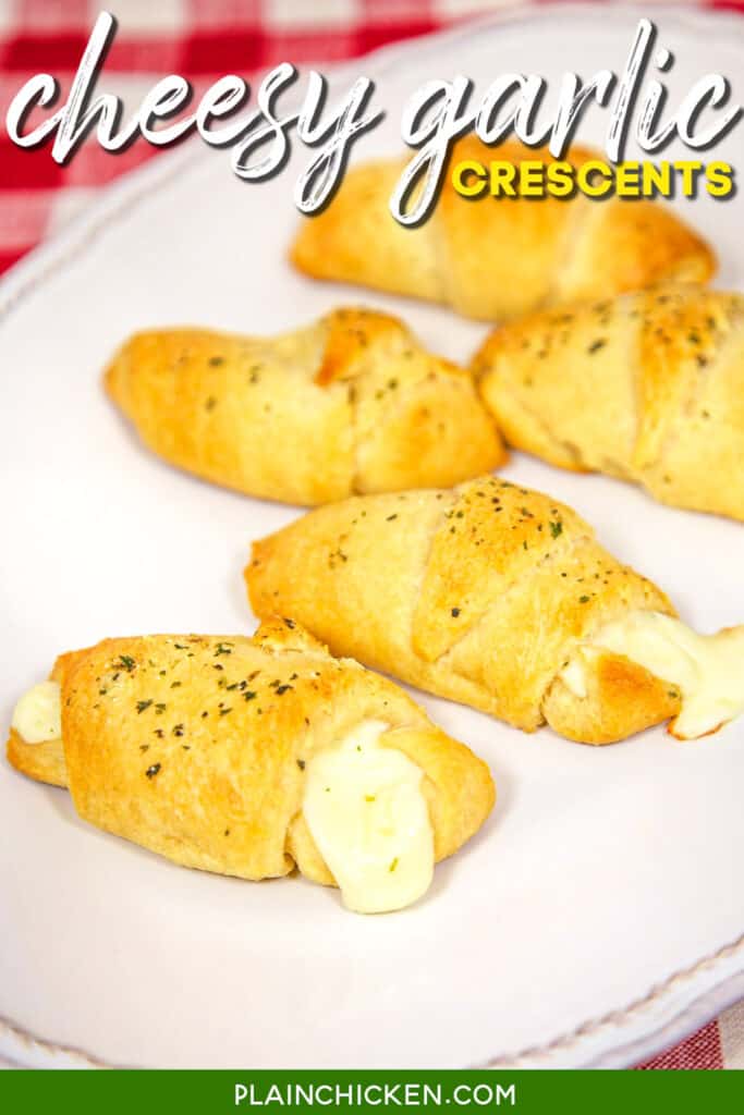 plate of cheesy crescent rolls