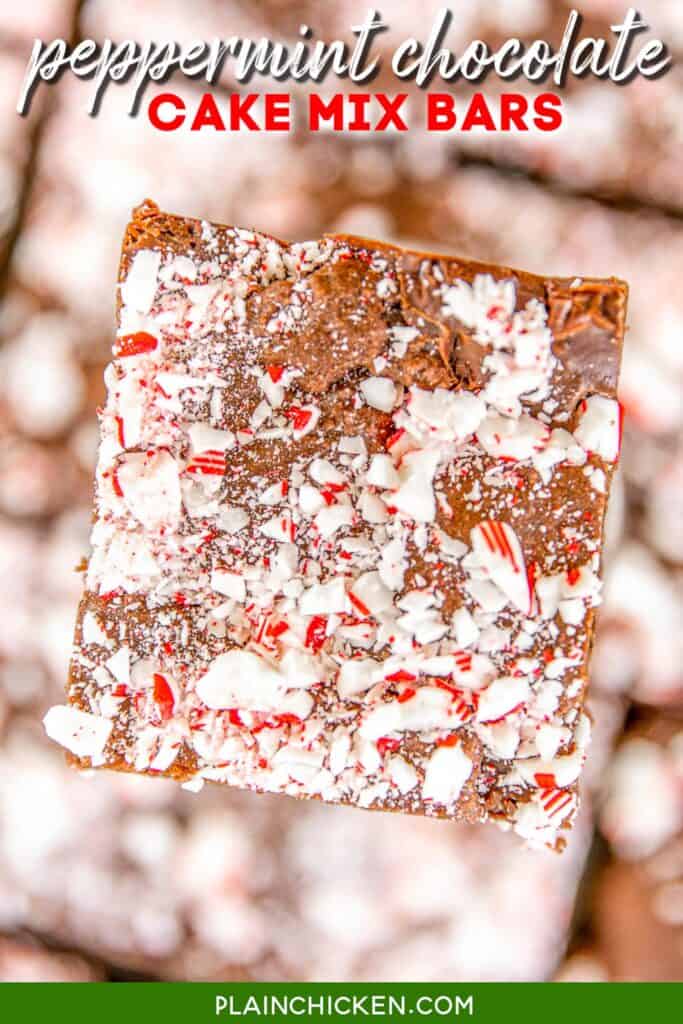 chocolate peppermint bars stacked