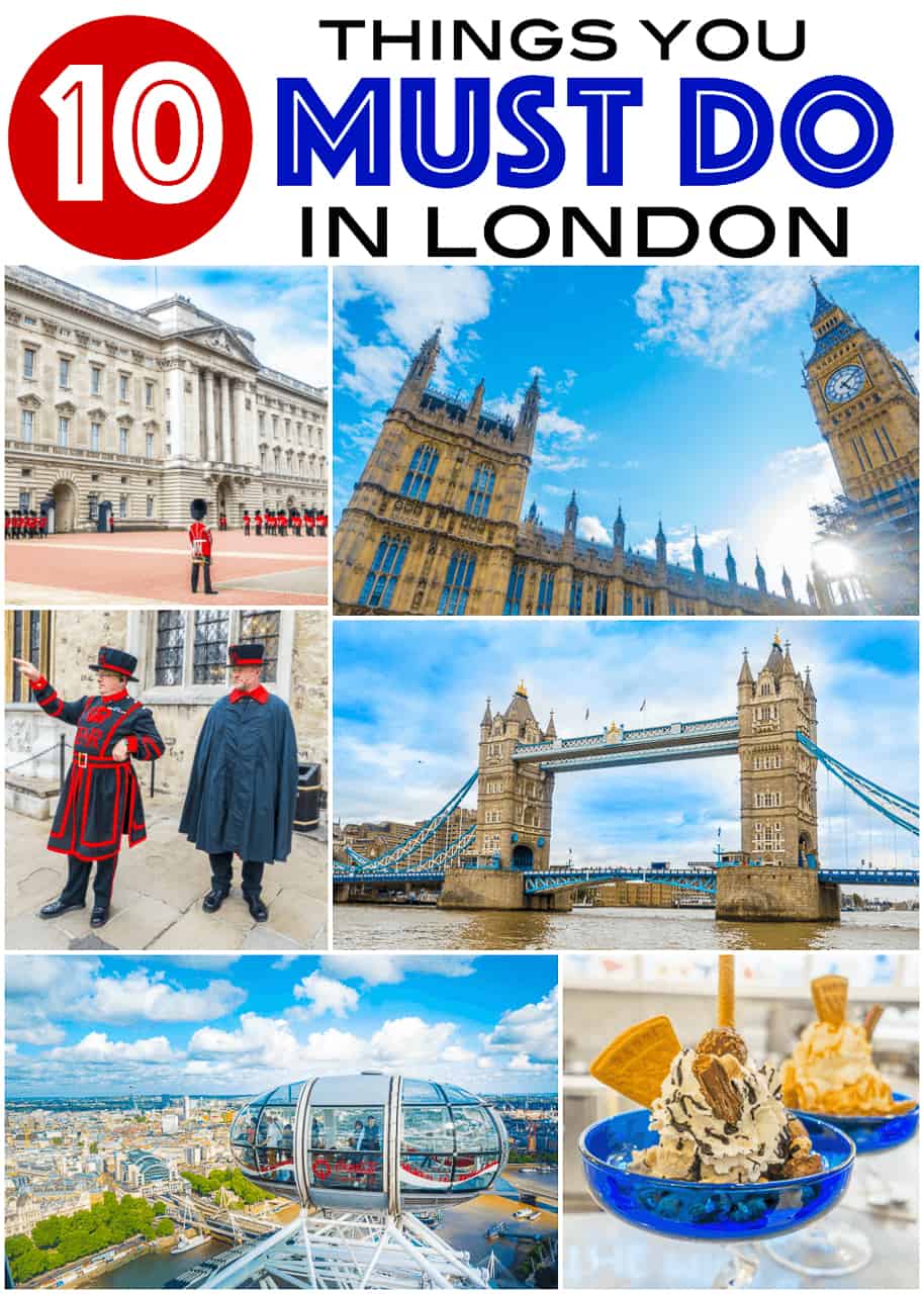 10 Things You MUST DO in London - Buckingham Palace, Changing of the Guards, the theater, London Eye, Tower Bridge, Tower of London, Thames River Boat, Churchill War Room, Pubs, Shopping at Harrods, Westminster Abbey and Big Ben! PLUS the BEST meal I've ever eaten! Don't miss this!