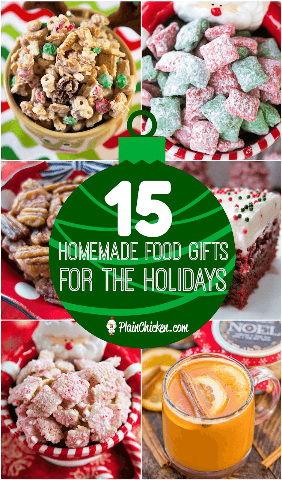 15 Homemade Food Gifts for the Holidays -homemade gifts are the BEST gifts! Here are 15 ideas for easy homemade holiday gifts - perfect for teachers, co-workers and friends!! Something for everyone! #homemade #handmadechristmas #christmas