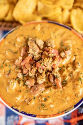 bow of queso dip