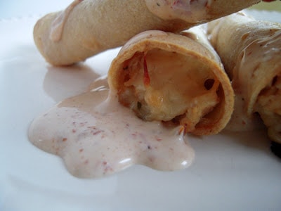 Taquitos with Chipotle Lime Ranch Sauce