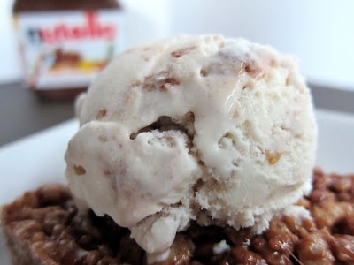 Nutella Krispie Ice Cream
