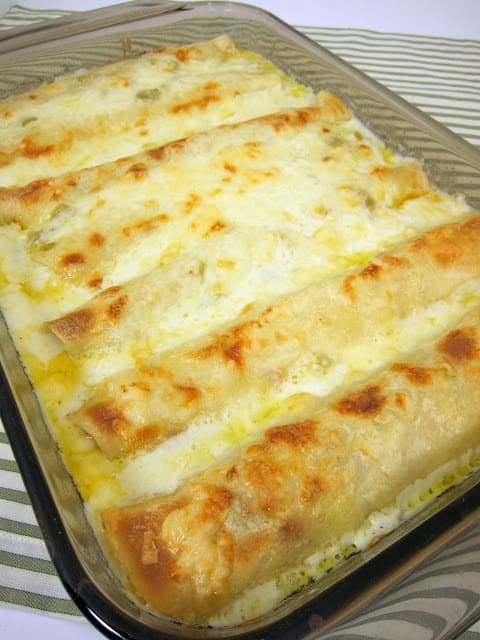 White Chicken Enchiladas - went to a dinner party last weekend had these enchiladas. They were SO good! SO creamy and delicious! No Cream of Anything Soup in them either! Wishing I had some leftovers for dinner tonight.