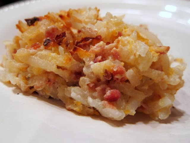 Crack Potatoes - the ORIGINAL recipe!! Potato casserole made with sour cream, cheddar cheese, real bacon bits, ranch dip mix, frozen shredded hash brown potatoes. Can make ahead and freeze for later. Everyone RAVES about these yummy potatoes! SO good!! Make them tonight!
