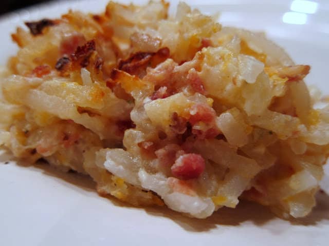 Crack Potatoes - the ORIGINAL recipe!! Potato casserole made with sour cream, cheddar cheese, real bacon bits, ranch dip mix, frozen shredded hash brown potatoes. Can make ahead and freeze for later. Everyone RAVES about these yummy potatoes! SO good!! Make them tonight!