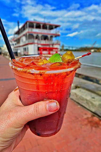 Best Bloody Mary in Savannah GA from Bernie's Oyster House on the River