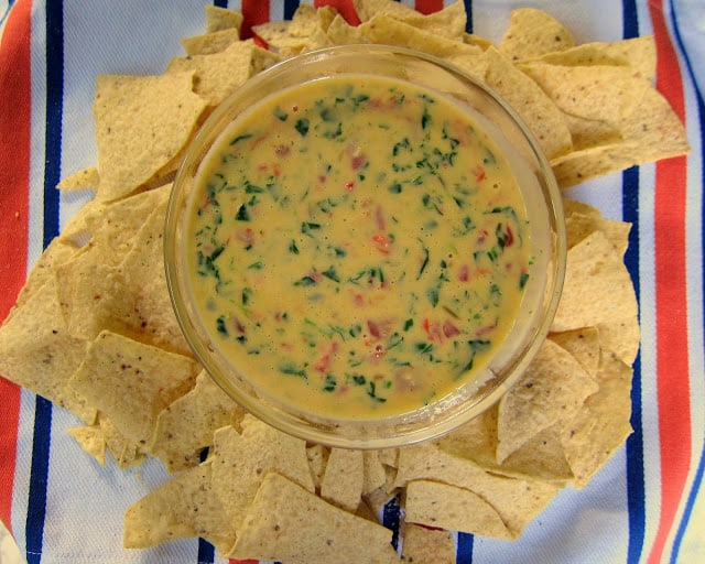 Easy Spinach Queso - only 3 ingredients! I love this stuff! Tastes just like the queso at J. Alexander's. I could make a meal out of this dip!