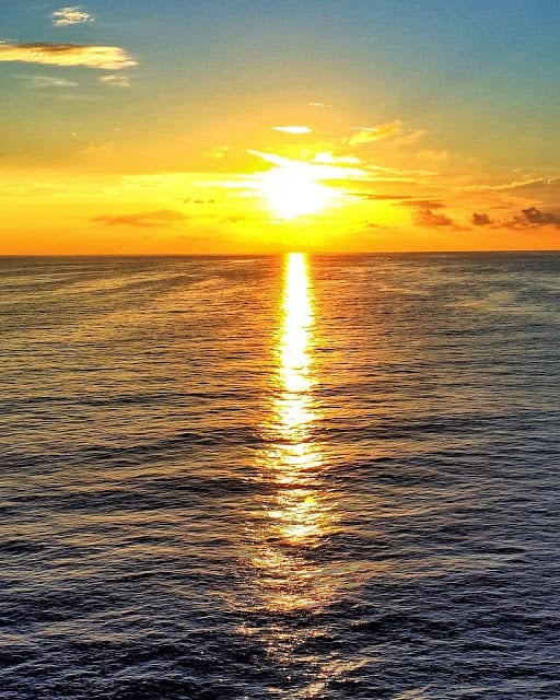 Sunset in the Eastern Caribbean aboard the Carnival Sunshine