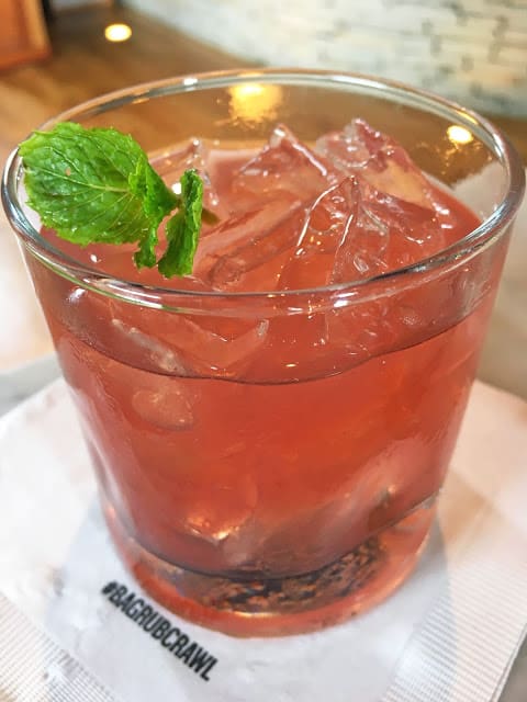Bourbon and Raspberry cocktail from Epice in Nashville's 12 South neighborhood.