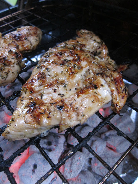 Honey-Lime Grilled Chicken - chicken breasts marinated in lime juice, honey, rosemary, garlic and thyme. Grilled to perfection! This was SO good - juicy and packed full of flavor!