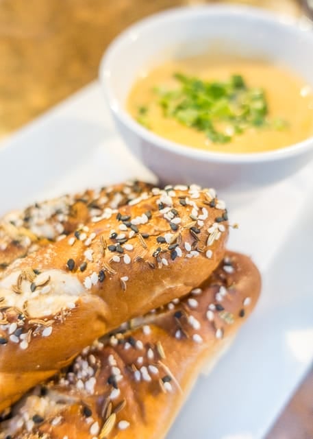 Everything Pretzels and Beer Cheese at Barley Republic - Where to Eat in St. Augustine, Florida - we found several hidden gems in St. Augustine that you MUST try on your next trip. Pizza, Burgers, Sandwiches, Craft Cocktails, and CRAZY milkshakes! Something for everyone!!