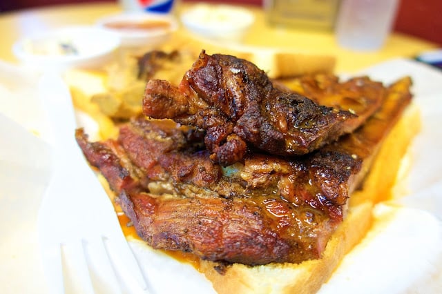 Famous Ribs at Archibald's BBQ in Northport, Alabama