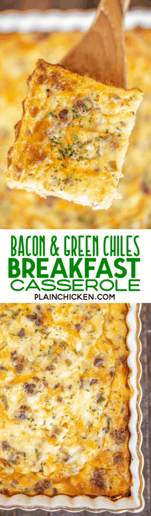 bacon & green chiles breakfast casserole