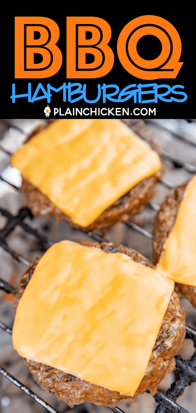 hamburgers topped with cheese cooking on a grill