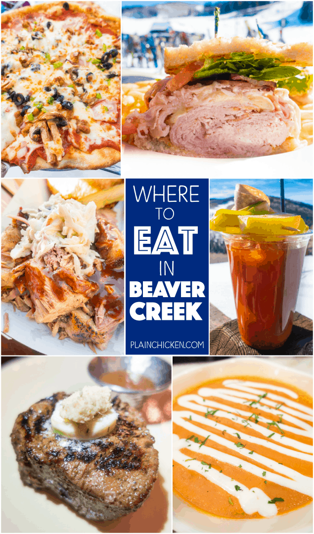 Where to Eat in Beaver Creek Colorado - from burgers to pizza and everything in between. You don't want to miss these places when you travel to Beaver Creek!