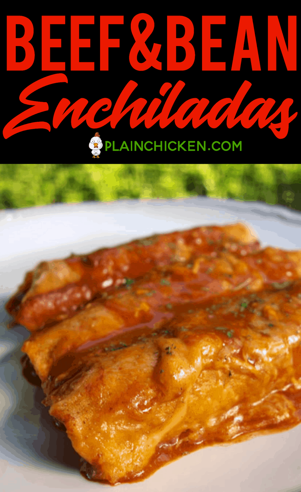 Beef and Bean Enchiladas - quick and easy weeknight meal!! Corn tortillas filled with beef and cheese and topped with enchilada sauce. Ground beef, onions, refried beans, taco seasoning, enchilada sauce, corn tortillas and cheddar cheese. Can make ahead of time and freeze for later! #mexican #enchiladas #freezermeal #easydinnerrecipe