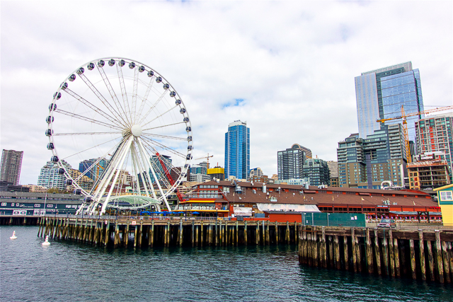 View of Seattle from the waterfront boat tour