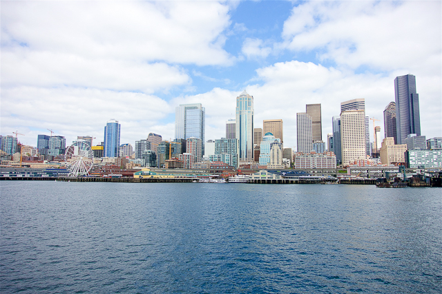 View of Seattle from the waterfront boat tour