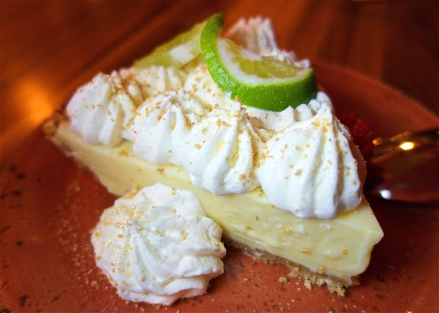 Brotula's Key Lime Pie topped with white chocolate whipped cream - THE BEST! LOVED the white chocolate whipped cream.